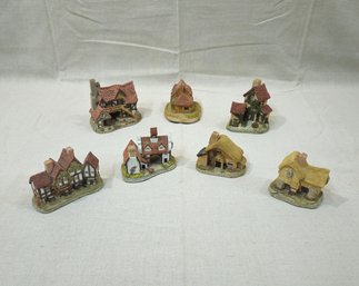 Assorted Vintage 1980's Daivd Winter Cottage Figurines & Other Group