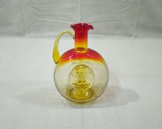 Vintage Kanawha Double Eagle Amberina Glass Pitcher
