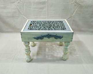 Decorative Vent Grate Wood Step Stool