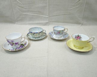 Assorted Antique & Vintage Bone China Teacup & Saucer Sets Group