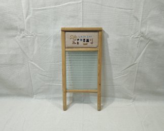 Decorative Cross-Stitch Wash Day Wooden Washboard