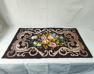 Vintage Rectangular Hooked Rug