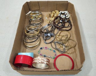 Assorted Vintage Costume Jewelry Bracelets Group