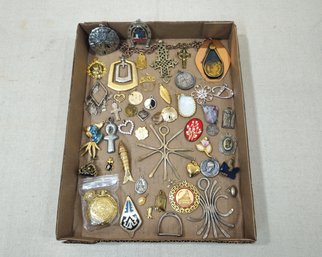 Assorted Vintage Costume Jewelry Pins & Brooches Group