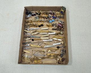 Assorted Vintage Men's Costume Jewelry Accessories Group