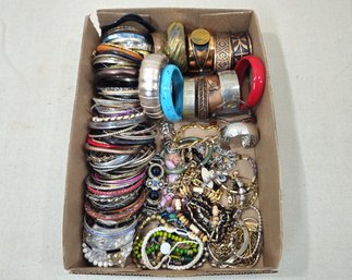Assorted Vintage Costume Jewelry Bracelets Group