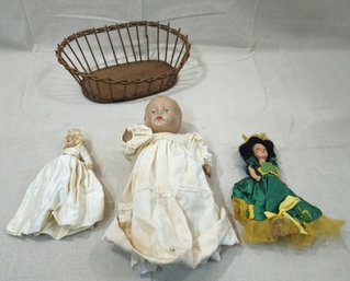 Assorted Antique & Vintage Composition Dolls Group