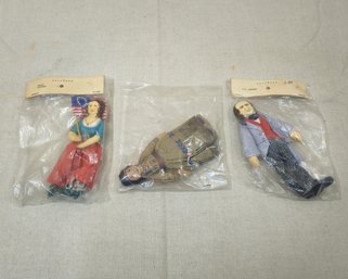 Assorted Vintage Hallmark 'Famous Americans' Cloth Dolls Group