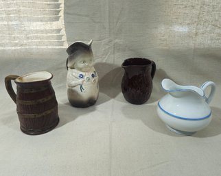 Assorted Vintage Ceramic Small Pitchers Group