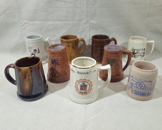 Assorted Vintage Ceramic Beer Steins Group