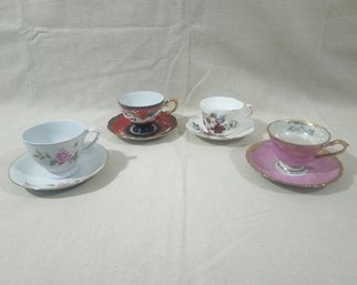 Assorted Vintage Ceramic Bone China Teacup & Saucer Sets Group