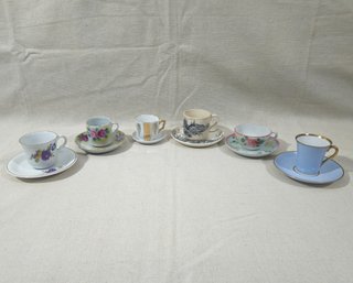 Assorted Vintage Ceramic Demitasse Cups & Saucer Sets Group