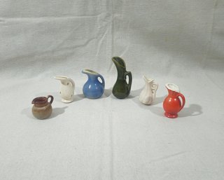 Assorted Vintage Miniature Ceramic Pitchers Group