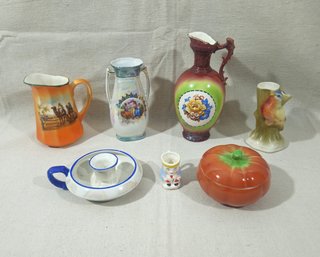 Assorted Vintage Czech Ceramic Pottery Articles Group