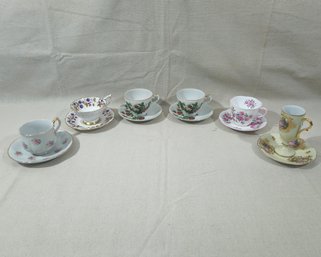 Assorted Vintage Bone China Teacup & Saucer Sets Group