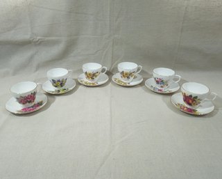 Assorted Vintage Duchess Bone China Teacup & Saucer Sets Group