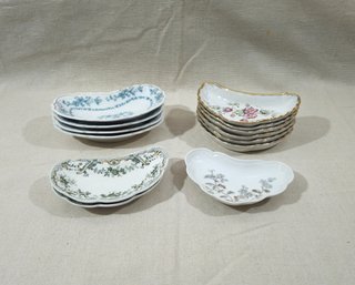 Assorted Antique & Vintage Ceramic Crescent Bone Dishes Group