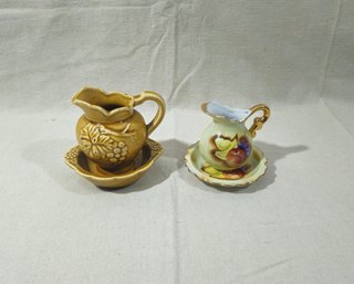 Assorted Vintage Mini Ceramic Pitcher & Wash Bowl Sets