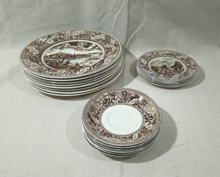 Assorted Vintage Johnson Bros. Historic America Ceramic Dinnerware Articles Group