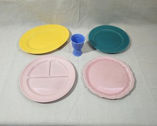 Assorted Vintage Art Deco Fiesta-Style Ceramic Tableware Group