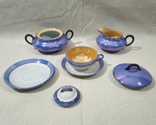 Assorted Japanese Lustreware Tea Set Articles Group