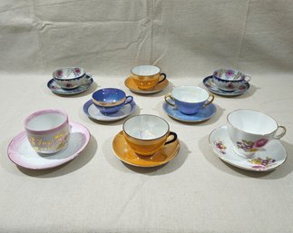 Assorted Vintage Bone China Teacup & Saucer Sets Group