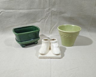 Assorted Vintage Ceramic Planters Group