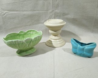 Assorted Vintage Ceramic Art Deco Planters & Other Group