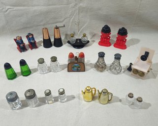 Assorted Vintage Metal, Glass, & Plastic Salt & Pepper Sets Group