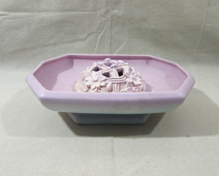 Vintage Weller Pottery Lavonia Flower Frog Set