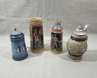 Assorted Vintage Large German & Other Ceramic Steins Group