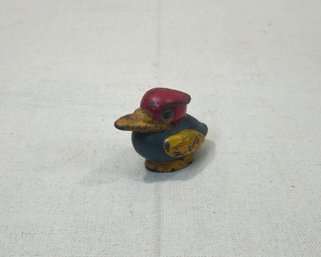 Vintage Cast Iron Round Duck Paperweight