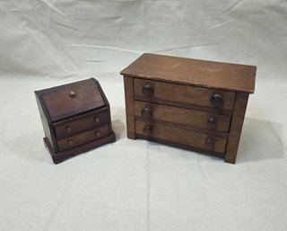 Assorted Vintage Wood Doll Furniture Group