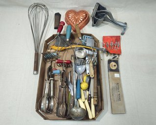 Assorted Vintage Kitchen Utensils & Gadgets Group