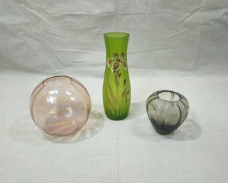 Assorted Vintage Art Glass Bud Vases Group