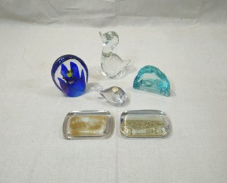 Assorted Art Glass Paperweights Group