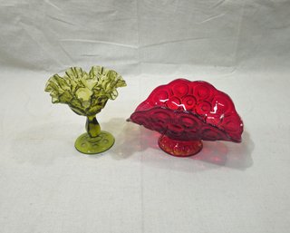 Assorted Vintage LE Smith Moon & Stars Pattern Glass Articles Group