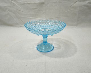 Antique EAPG Adams Thousand Eye Ice Blue Glass Compote