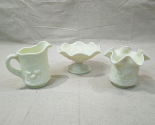 Assorted Vintage LG Wright Custard Glassware Group (UV Reactive)