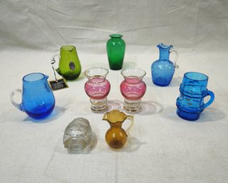 Assorted Antique & Vintage Miniature Glassware Group