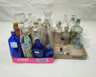 Assorted Vintage Bottles Group