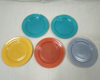 Vintage Hazel Atlas Ovide Platonite Glass Luncheon Plates Group