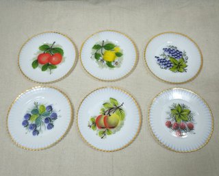 Vintage MacBeth-Evans Monax Hand Painted Fruit Salad Plates Group
