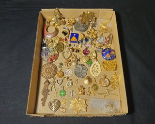 Assorted Vintage Costume Jewelry Pendants & Charms Group