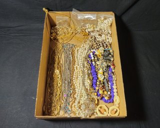 Assorted Vintage Costume Jewelry Necklaces Group