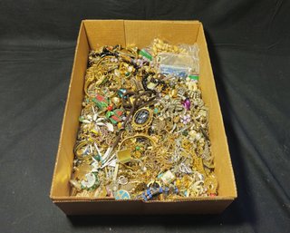 Assorted Vintage Misc. Costume Jewelry Parts & Pieces Group