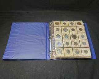 Assorted France, Middle East, & South Pacific Foreign Coins Binder