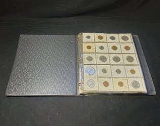 Assorted France, Middle East, & South Pacific Foreign Coins Binder