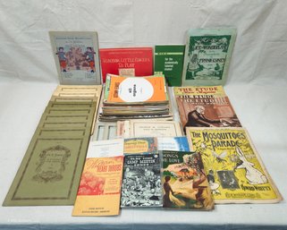 Assorted Vintage Sheet Music And Other Related Ephemera Group