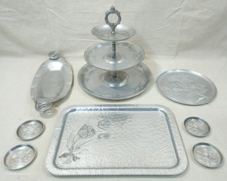Assorted Vintage Aluminum Metalware Group